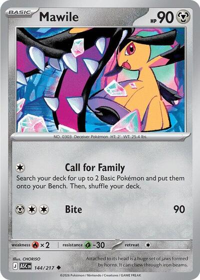 Mawile - 144 (ME: Ascended Heroes) Near Mint - Nick Nack's Full Frontal Attack