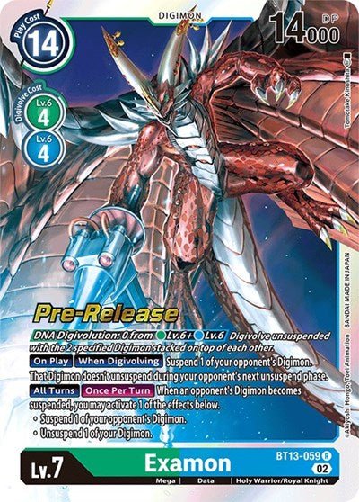 Examon (Versus Royal Knights Pre - Release Cards) Near Mint Foil - Nick Nack's Full Frontal Attack
