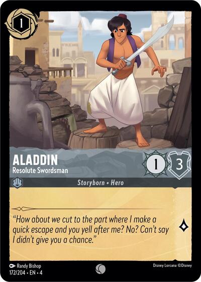 Aladdin - Resolute Swordsman (Ursula's Return) Near Mint - Nick Nack's Full Frontal Attack