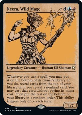 Neera, Wild Mage (Showcase) (Commander Legends: Battle for Baldur's Gate) Near Mint - Nick Nack's Full Frontal Attack
