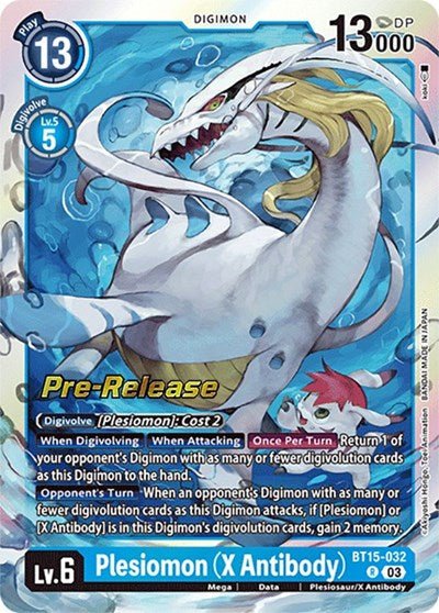 Plesiomon (X Antibody) (Exceed Apocalypse Pre - Release Cards) Near Mint Foil - Nick Nack's Full Frontal Attack