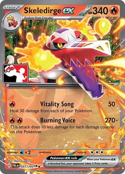 Skeledirge ex - 037 (Prize Pack Series Cards) Near Mint Holofoil - Nick Nack's Full Frontal Attack