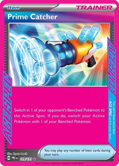Prime Catcher (SV: Prismatic Evolutions) Near Mint Holofoil - Nick Nack's Full Frontal Attack