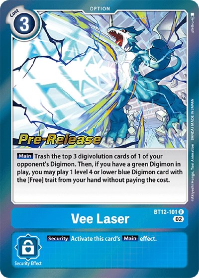 Vee Laser (Across Time Pre-Release Cards) Near Mint Foil