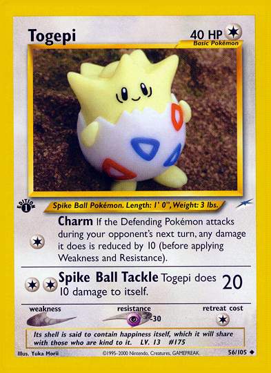 Togepi (Neo Destiny) Light Play 1st Edition