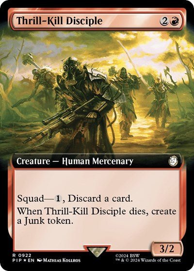 Thrill - Kill Disciple (Extended Art) (Surge Foil) (Universes Beyond: Fallout) Near Mint Foil - Nick Nack's Full Frontal Attack