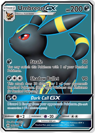 Umbreon GX (Full Art) (SM Base Set) Near Mint Holofoil