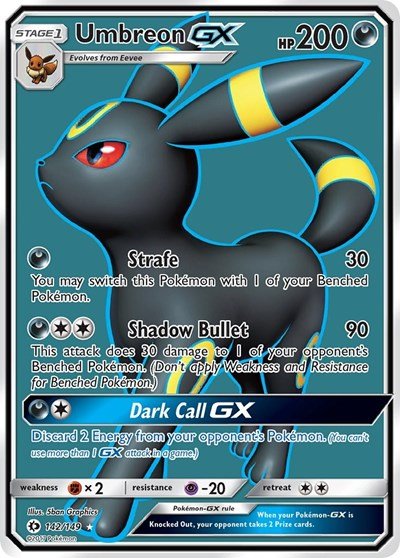 Umbreon GX (Full Art) (SM Base Set) Near Mint Holofoil - Nick Nack's Full Frontal Attack