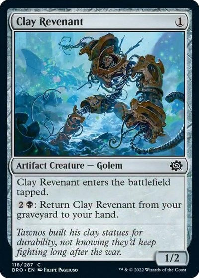 Clay Revenant (The Brothers' War) Near Mint Foil - Nick Nack's Full Frontal Attack