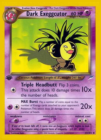 Dark Exeggutor (Neo Destiny) Light Play 1st Edition