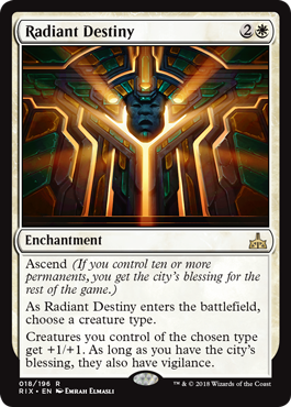 Radiant Destiny (Rivals of Ixalan) Near Mint - Nick Nack's Full Frontal Attack