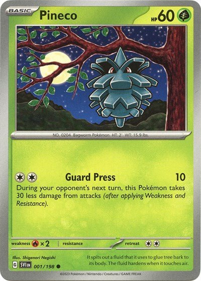 Pineco (Scarlet and Violet: Base Set) Near Mint - Nick Nack's Full Frontal Attack