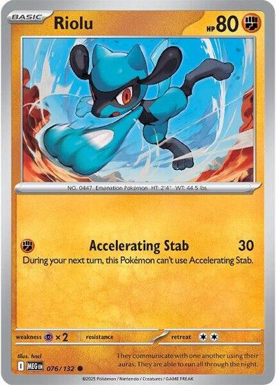 Riolu (ME01: Mega Evolution) Near Mint Reverse Holofoil