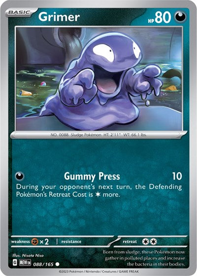 Grimer (Scarlet and Violet: 151) Near Mint Reverse Holofoil