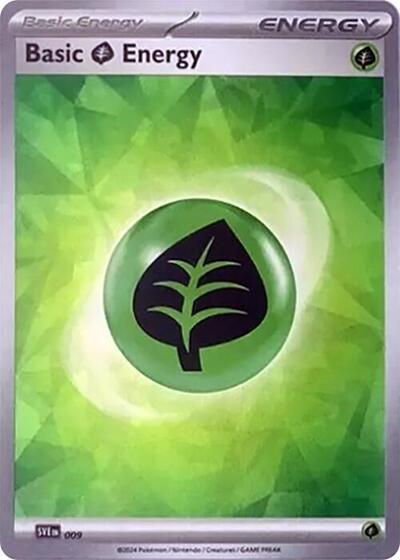 Basic Grass Energy (Cracked Ice Holo) (SV07: Stellar Crown) Near Mint Holofoil