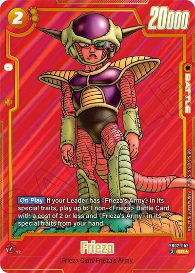 Frieza SB02-053 (Alternate Art) (Manga Booster 02) Near Mint Holofoil