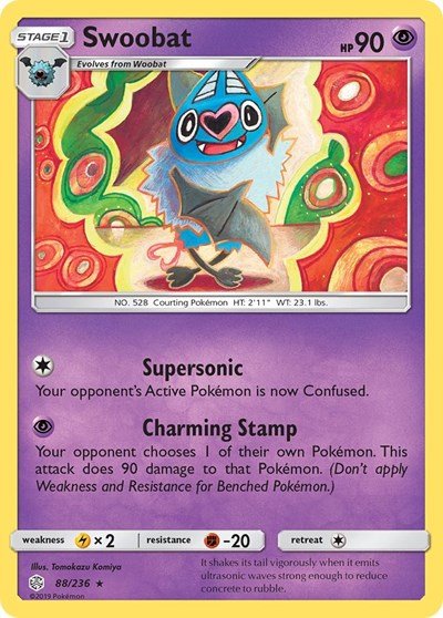 Swoobat (SM - Cosmic Eclipse) Near Mint - Nick Nack's Full Frontal Attack