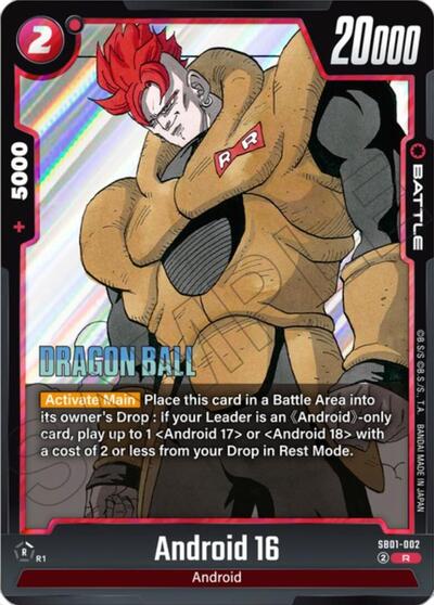 Android 16 (Manga Booster 01) Near Mint Holofoil - Nick Nack's Full Frontal Attack