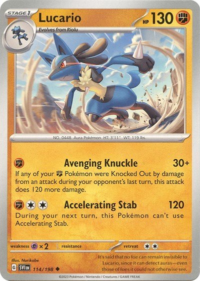 Lucario (Scarlet and Violet: Base Set) Near Mint - Nick Nack's Full Frontal Attack