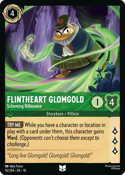 Flintheart Glomgold - Scheming Billionaire (Whispers in the Well) Near Mint - Nick Nack's Full Frontal Attack