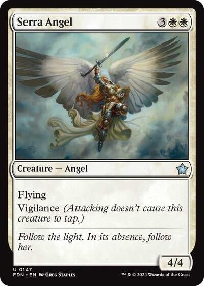 Serra Angel (Foundations) Near Mint - Nick Nack's Full Frontal Attack