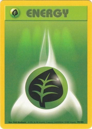 Grass Energy (Base Set) Light Play Unlimited