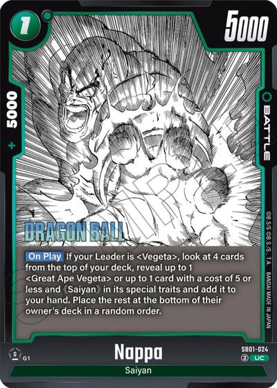 Nappa (Manga Booster 01) Near Mint - Nick Nack's Full Frontal Attack