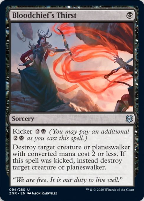 Bloodchief's Thirst (Zendikar Rising) Near Mint - Nick Nack's Full Frontal Attack