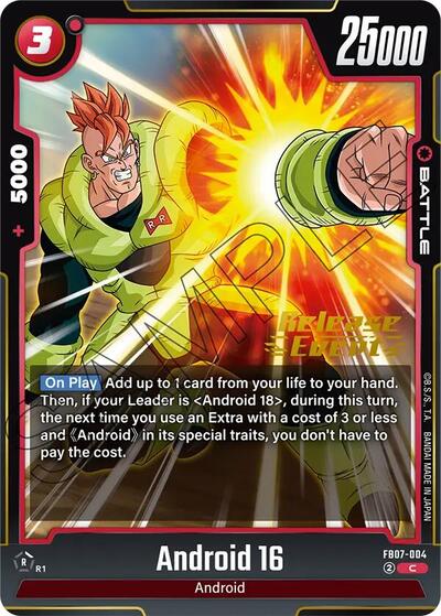Android 16 (Wish For Shenron Release Event Cards) Near Mint