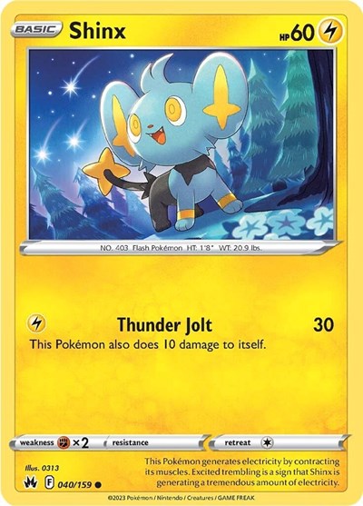 Shinx (40) (Crown Zenith) Near Mint Reverse Holofoil