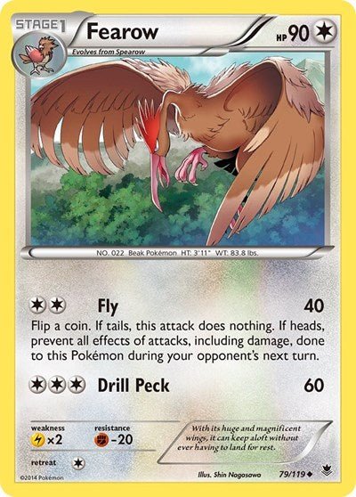Fearow (XY - Phantom Forces) Medium Play - Nick Nack's Full Frontal Attack