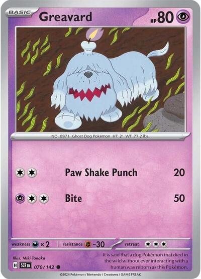Greavard (SV07: Stellar Crown) Near Mint Reverse Holofoil - Nick Nack's Full Frontal Attack