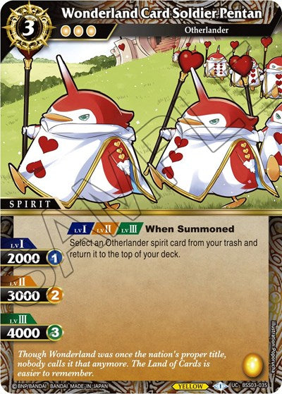 Wonderland Card Soldier Pentan (Aquatic Invaders) Near Mint