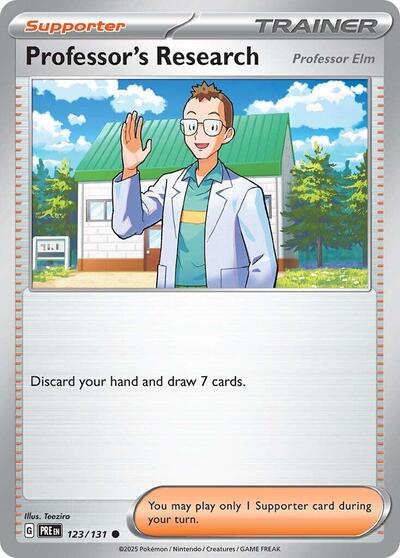 Professor's Research (Professor Elm) (SV: Prismatic Evolutions) Near Mint Reverse Holofoil