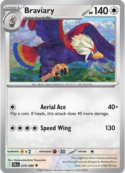 Braviary (SV: Black Bolt) Near Mint - Nick Nack's Full Frontal Attack