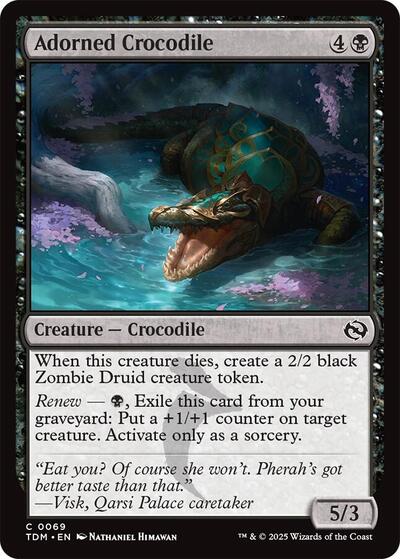 Adorned Crocodile (Tarkir: Dragonstorm) Near Mint - Nick Nack's Full Frontal Attack