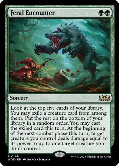 Feral Encounter (Wilds of Eldraine) Near Mint - Nick Nack's Full Frontal Attack