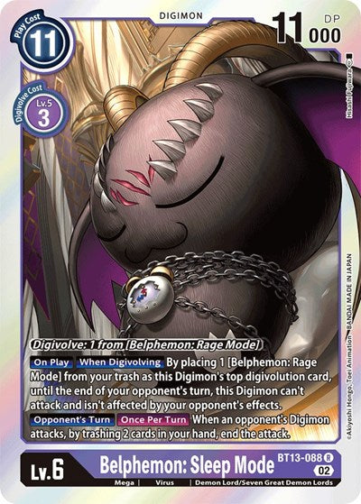 Belphemon: Sleep Mode (Versus Royal Knights) Near Mint Foil