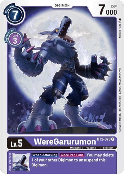 WereGarurumon BT2 - 078 (Release Special Booster) Near Mint - Nick Nack's Full Frontal Attack
