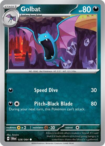 Golbat (SV: Shrouded Fable) Near Mint Reverse Holofoil - Nick Nack's Full Frontal Attack