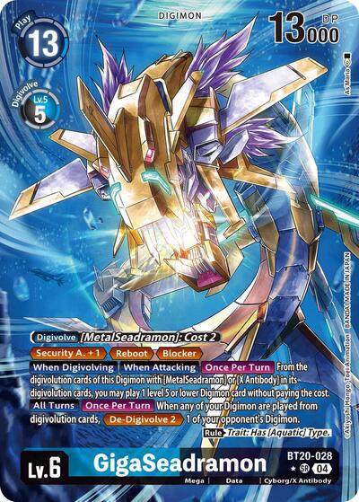 GigaSeadramon (Alternate Art) (Release Special Booster 2.5) Near Mint Foil - Nick Nack's Full Frontal Attack