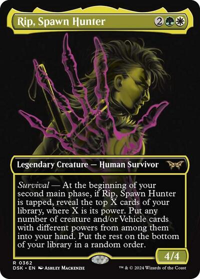 Rip, Spawn Hunter (Showcase) (Duskmourn: House of Horror) Near Mint - Nick Nack's Full Frontal Attack