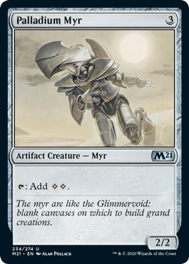 Palladium Myr (Magic 2021 Core Set) Near Mint - Nick Nack's Full Frontal Attack