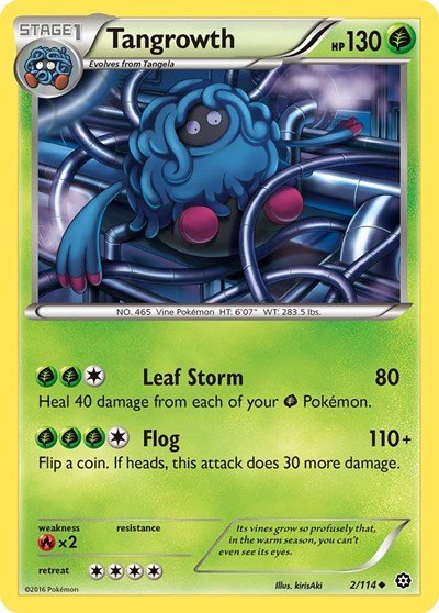 Tangrowth (XY - Steam Siege) Heavy Play - Nick Nack's Full Frontal Attack