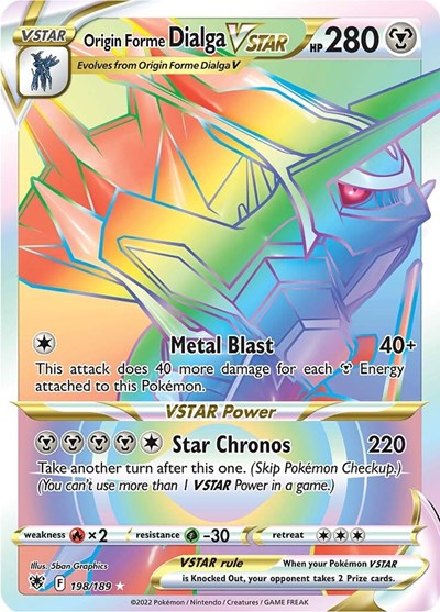 Origin Forme Dialga VSTAR - 198/189 (Secret) (SWSH10: Astral Radiance) Near Mint Holofoil
