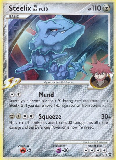 Steelix GL (Rising Rivals) Medium Play Reverse Holofoil