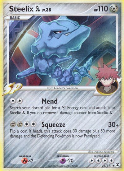 Steelix GL (Rising Rivals) Medium Play Reverse Holofoil - Nick Nack's Full Frontal Attack