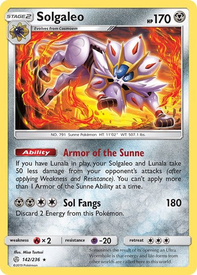 Solgaleo (SM - Cosmic Eclipse) Near Mint Holofoil