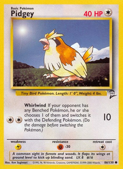 Pidgey (Base Set 2) Medium Play