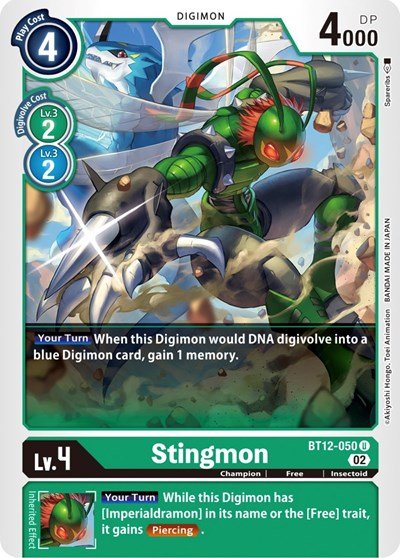 Stingmon (Across Time) Near Mint - Nick Nack's Full Frontal Attack